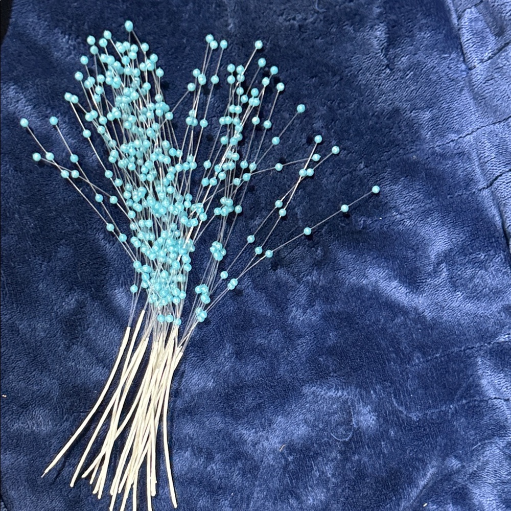 Blue Decorative Berry Spray Stems - Home Accents